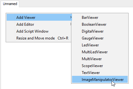 Adding an ImageManipulatorViewer by right-click