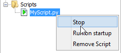 Stopping a script